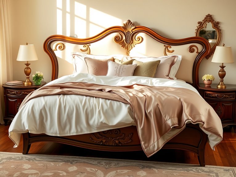 art nouveau curved bedroom elegance