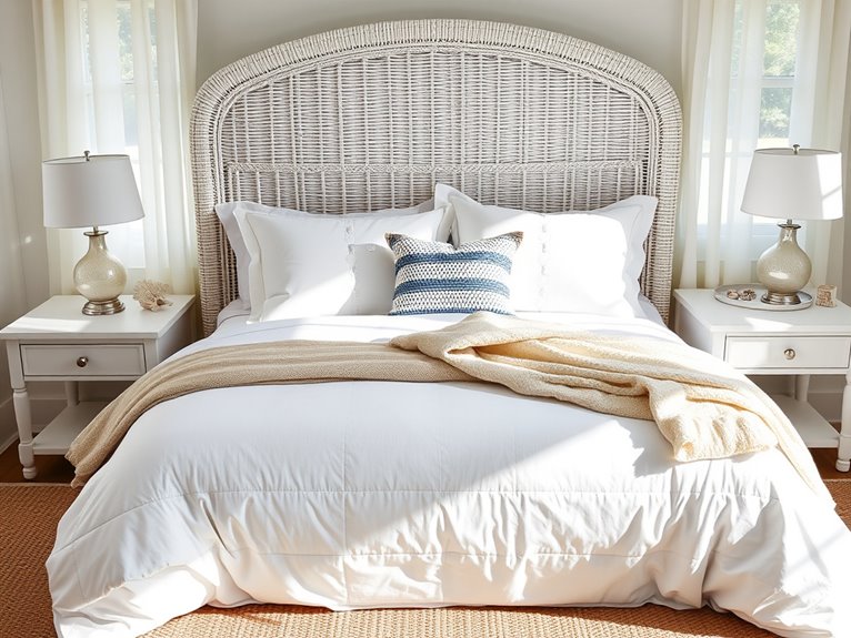 coastal chic bedroom styling