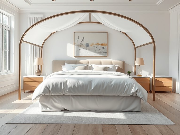 curved canopy bed design