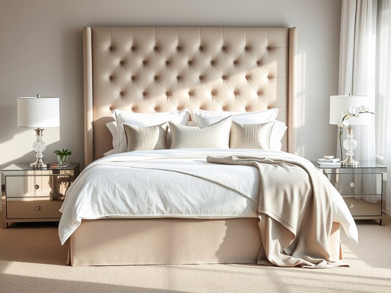 elegant tufted headboard design