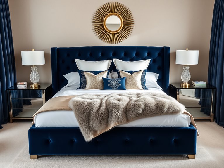 luxurious tufted bed elegance