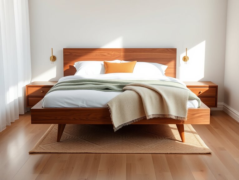 mid century minimalist bedroom design