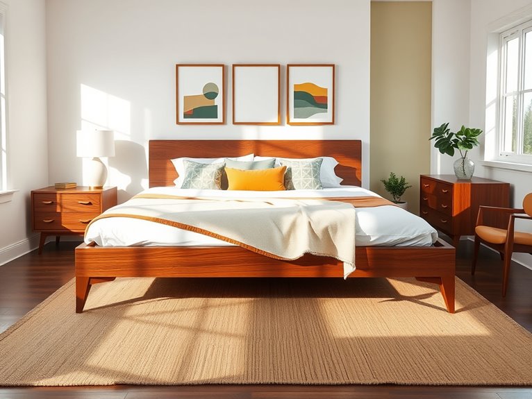 mid century modern bedroom design