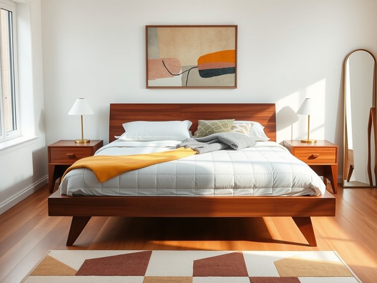 mid century modern bedroom elegance