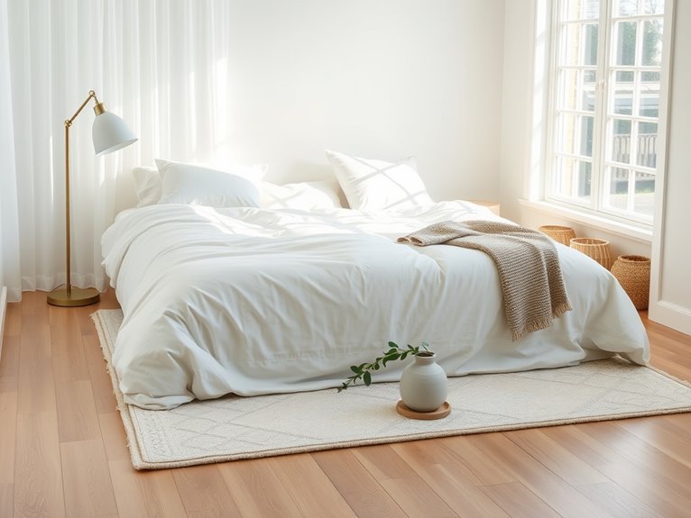 minimalist floor bed style