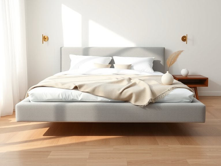 modern low profile bed design