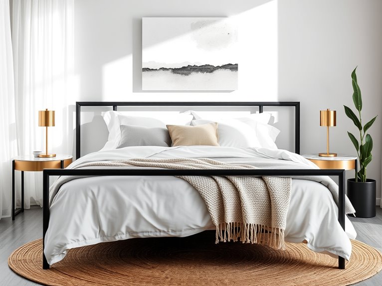 modern metal bed aesthetics