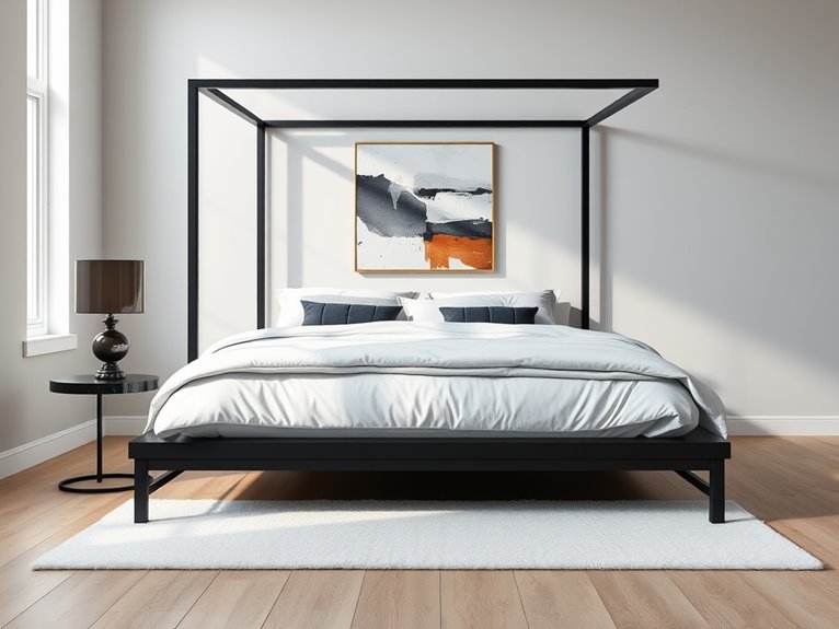 modern minimalist canopy bed