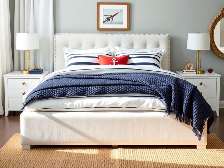 nautical striped bedding ensemble