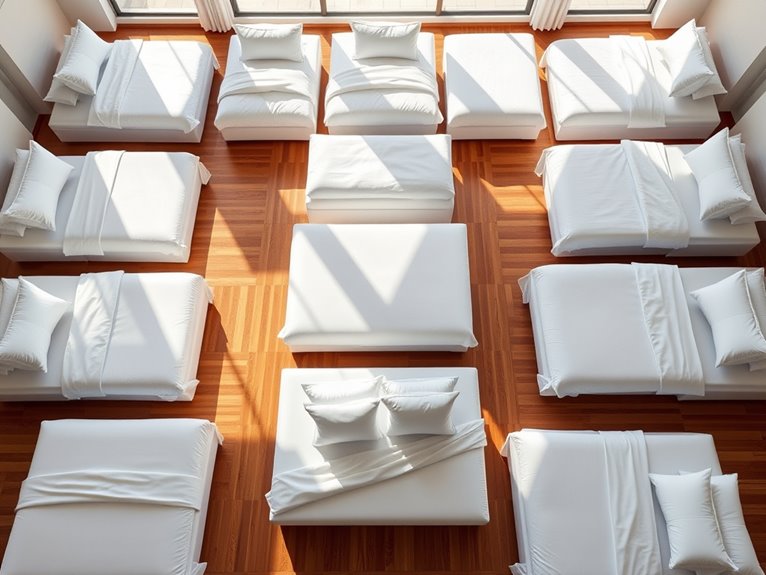 nine large size beds