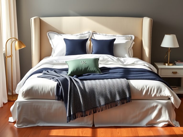 preppy sophistication bed styling