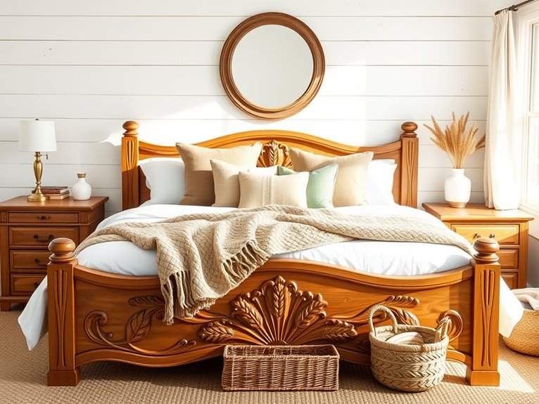 rustic farmhouse bed design