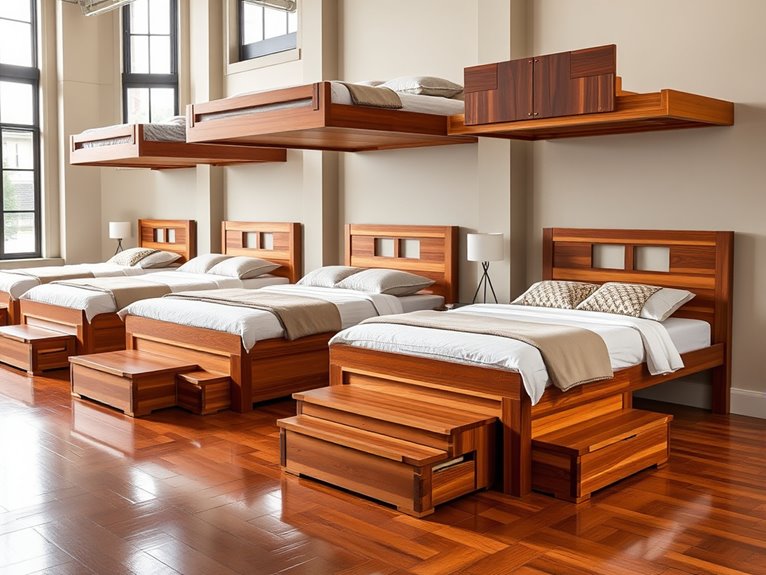 step equipped bed frames variety