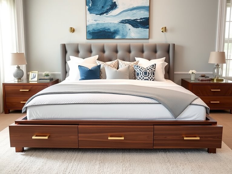 storage enhanced california king bed