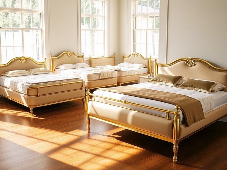 stylish gold accent beds