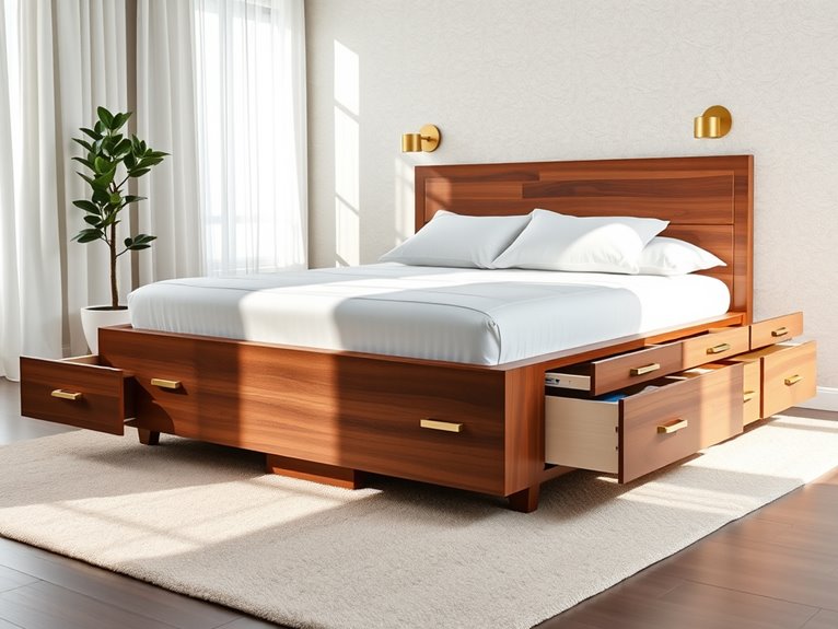 stylish storage bed frames