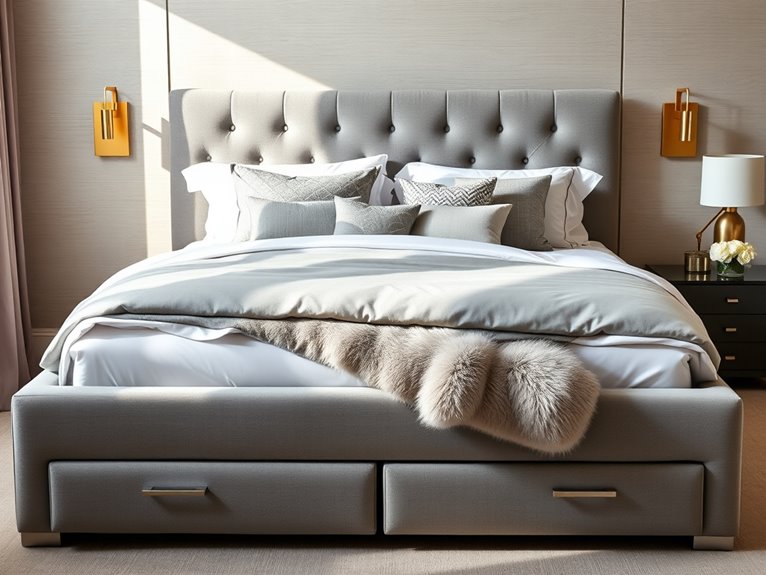 stylish storage platform bed