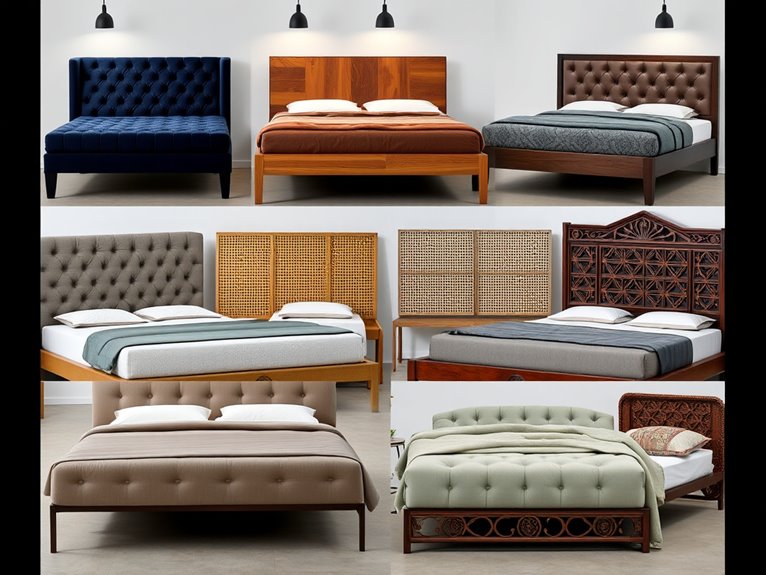 textured bed frame options