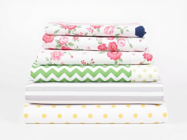 variety of decorative bedding