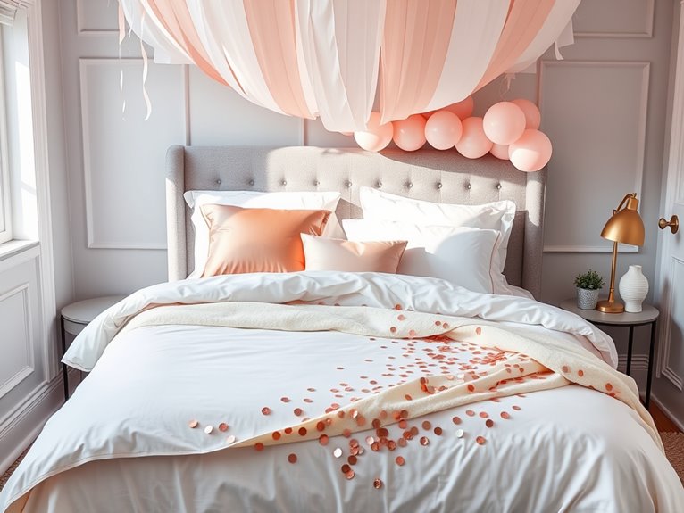 vibrant birthday bedroom styling