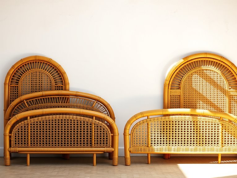 wicker bed frame selection